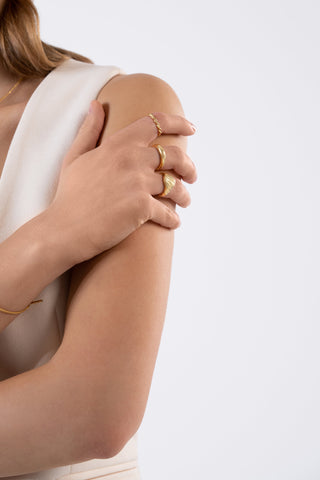 Treccia Gold Ring - Gold Vermeil Rings - Womuse | Fine Jewelry