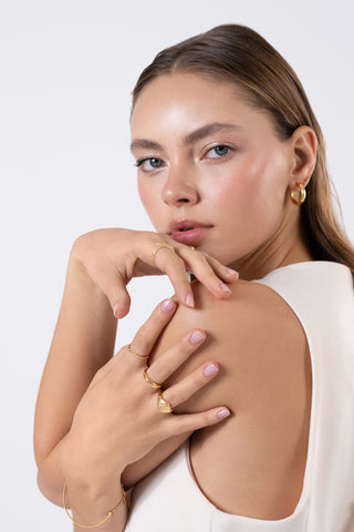 Medium Cloud Gold Earrings -  Earrings - Womuse | Fine Jewelry