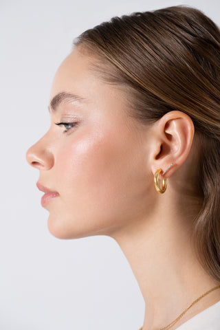 Medium Cloud Gold Earrings -  Earrings - Womuse | Fine Jewelry