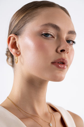 Medium Hoop Gold Earrings - Earrings - Womuse | Fine Jewelry