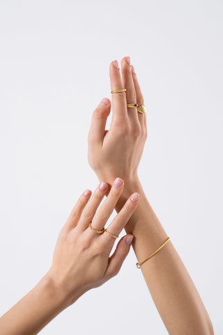 Treccia Gold Ring - Gold Vermeil Rings - Womuse | Fine Jewelry