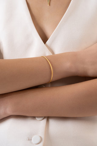 Toggle Gold Bracelet, 24K Gold Vermeil T Bar Bracelet - Gold Vermeil Bracelet & Anklet - Womuse | Fine Jewelry