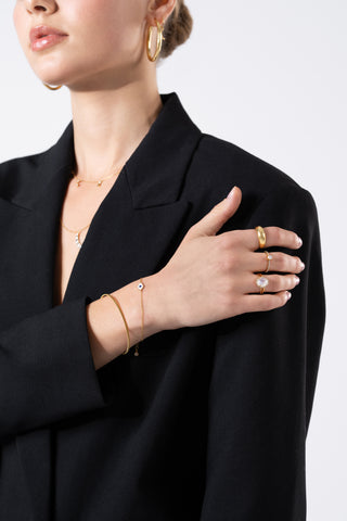 Bold Dome Gold Ring- Gold Vermeil Rings - Womuse | Fine Jewelry
