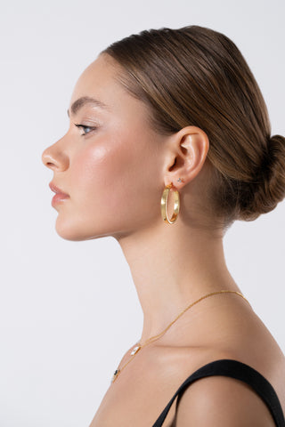 Bold Gold Hoop Earrings - Hoop Earrings - Womuse | Fine Jewelry