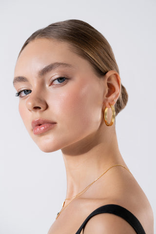 Bold Gold Hoop Earrings - Hoop Earrings - Womuse | Fine Jewelry