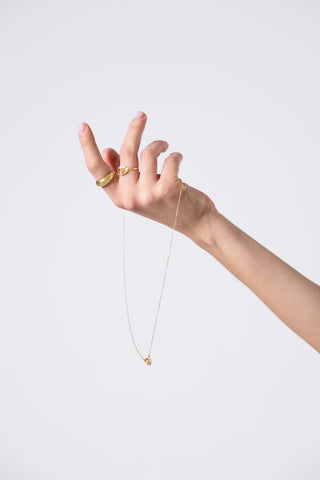Lena Citrine Gold Necklace, 24K Gold Vermeil Pendant - Gold Vermeil Necklaces - Womuse | Fine Jewelry