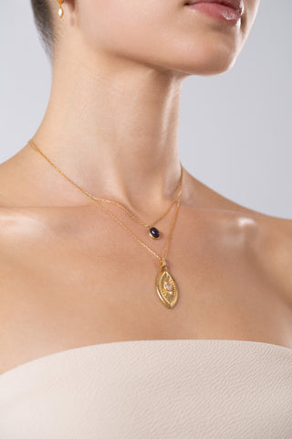 Impeccabile Amethyst Gold Necklace - Gold Vermeil Necklaces - Womuse | Fine Jewelry