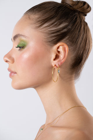 Small Hoop Gold Earrings - Earrings - Womuse | Fine Jewelry