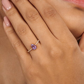Scintillante Twinkling Amethyst Gold Ring - Gold Vermeil Rings - Womuse | Fine Jewelry